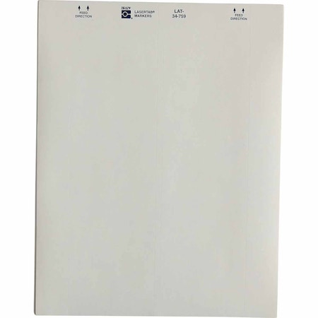 Brady LaserTab Paper Lbls 1.437 in H x 3 in W White 84/PK, 84PK LAT-34-759-1