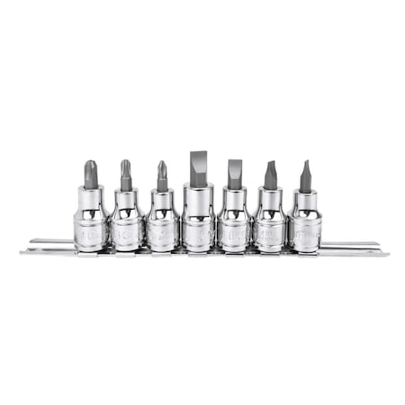 Genius Tools 7PC 1/2in Dr. Slotted & Philips Bit Socket Set BS-407P