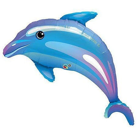 Loonballoon Ocean Ballons, 42 inch Large Size DELIGHTFUL DOLPHIN LOON-LAB-29338-Q-P