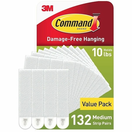 Command Picture Hanging Strip, Clear, Foam, PK132 17201-S132NA