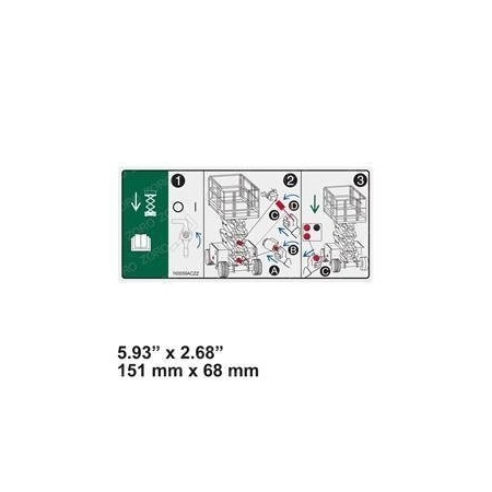 Skyjack REPLACEMENT DECAL, EMERGENCY LOWERING 160059