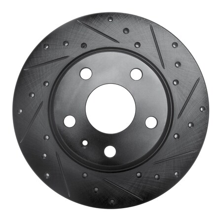 Dynamic Friction Co DFC Brake Rotor - Drilled and Slotted - Black 633-73053R