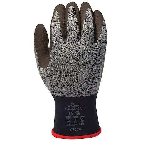 Showa Knit Gloves, 9.5 in L, Gray, XL, PR GW345XL-09