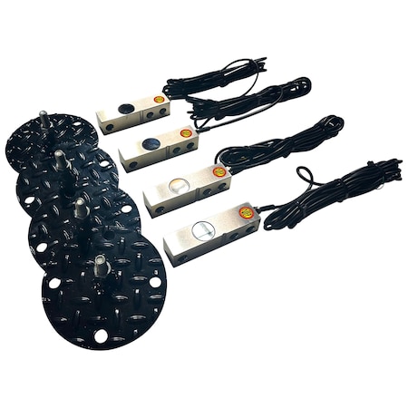 Selleton Scales Stainless Steel Shear Beam Load Cell with Rigid Feet, 6 in Diameter, 4PK GX-1-5K-6R-SS