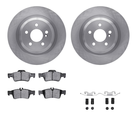 Dynamic Friction Co DFC Brake Rotor with 5000 Brake Pads and Hardware Kit 6512-63411