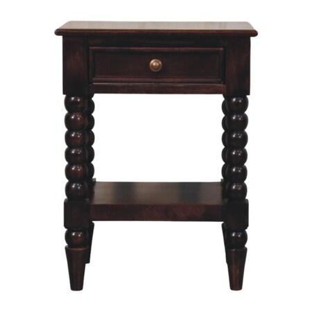 Homeroots 24" Brown Solid Wood Two Drawer Nightstand 701740
