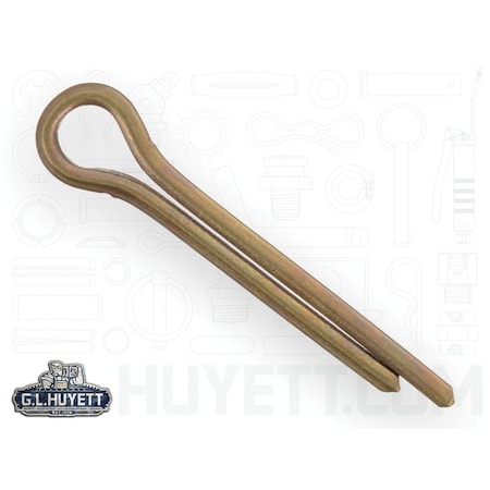 Huyett Cotter Pin, Brass, 0.156 in Dia x 1.000 in Effective Length CPB-156-1000