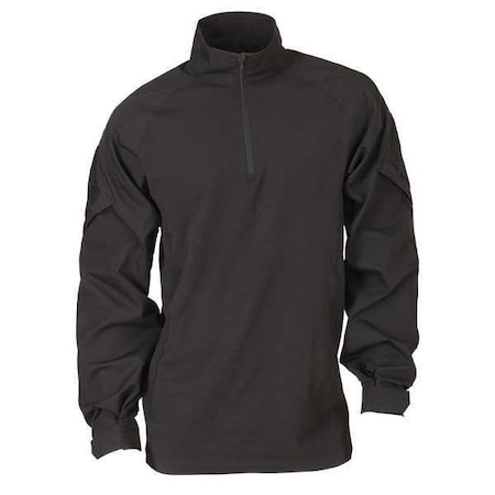5.11 Military Shirt, 37% Polyester, 55% Cotton, 8% Elastane, Zipper, 2 Pocket(s), Black, 3XL 72194ABR-019-3XL