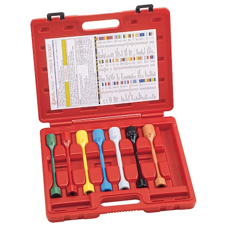 Genius Tools 7 Piece 1/2in Dr. Metric Car Wheel Torque Socket Set TO-407M