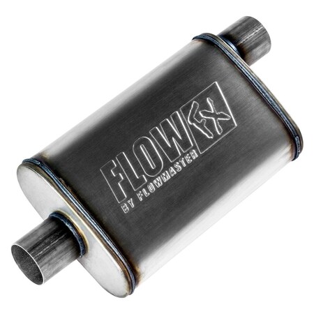 Flowmaster 71226 2.5 in. Offset Stainless Steel Oval Natural Exhaust Muffler for 1974-1982 Chevrolet Corvette F13-71226
