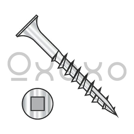 Oxoxo 14-8X3 1/2 Bugle Square Drive Coarse Thread Type 17 Point Deck Screw 18-8 Stainless Steel, 500PK 418388