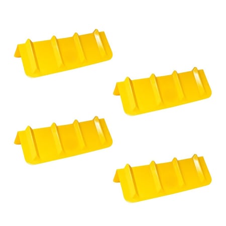Mytee Products 8 inx8 inx24 in Yellow Flatbed Corner Protector - V Shaped Edge Guard for Straps, 4PK PCPVB24Yx4