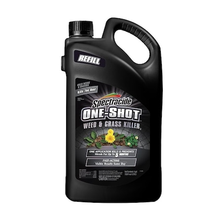 Spectracide ONE-SHOT Weed and Grass Killer Refill, Liquid, Clear/Pale Yellow, 1 gal Bottle HG-97187