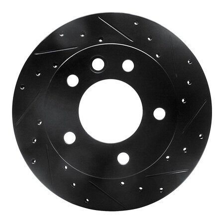Dynamic Friction Co DFC Brake Rotor - Drilled and Slotted - Black 633-40042R