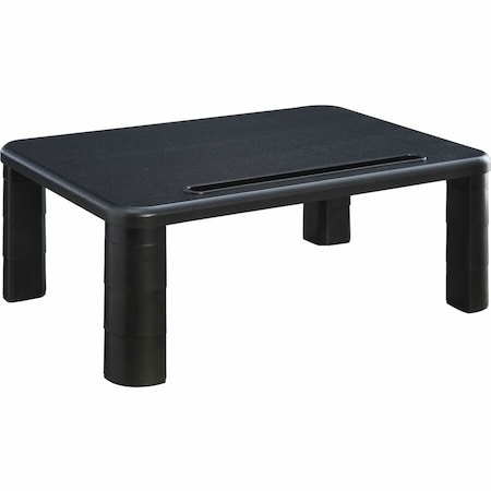 Lorell Height-Adjustable Monitor Riser - 4" Height x 19.75" Width - Desktop - Black 99991