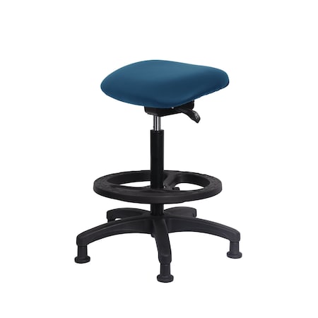Blue Ridge Ergonomics Vinyl Sit-Stand-Standing Height with Black Foot Ring Stat Glides in Marine Blue Supernova Vinyl VSTSS-RG-BF-RG-8801