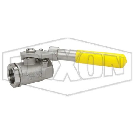 Dixon Ball Valve, 1-1/4 in Nominal, FNPT End Style, 316 SSss Steel Body, Standard Port, PTFE Softgood SSBV125SR