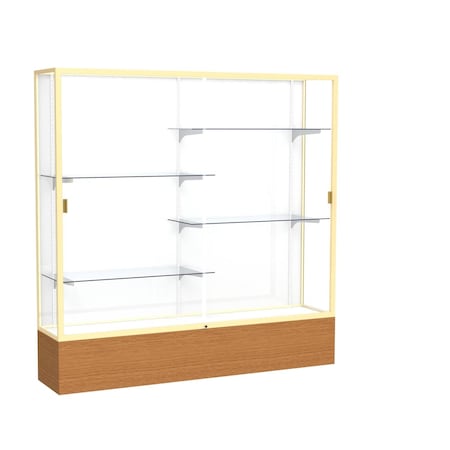 Ghent Floor Display Case 72x72x16, White, Champange 2076WB-GD-MK