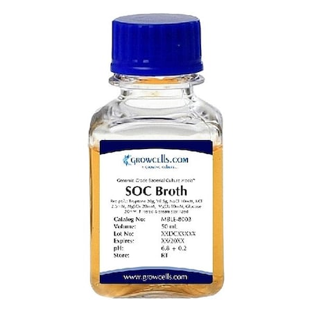 Growcells SOC Medium, 48 x 50ml MBLE-8003-48