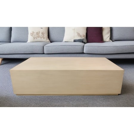 Homeroots 72" Natural Solid Wood Distressed Coffee Table 569550