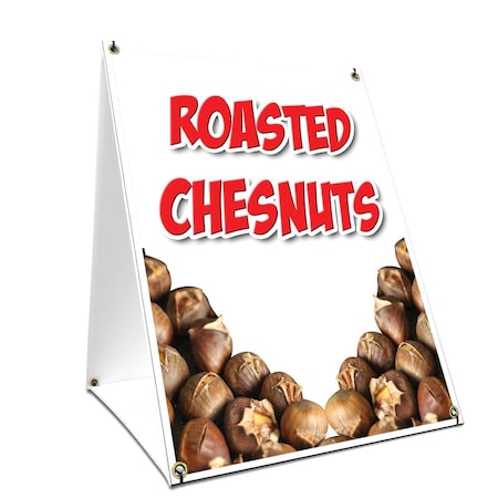 Signmission Roasted Chesnuts, 24 Inch x 18 Inch A-frame Yard Sign, Plastic Sign SBC-1824-Roasted Chesnuts