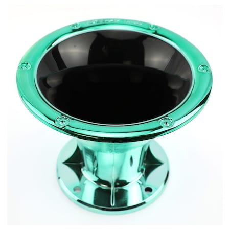 Deejay Led Blue-Green Bolt-on Horn Flare with 2-in Throat for 2-in Compatible High Frequency Drivers TBH2INHORNBKGREE