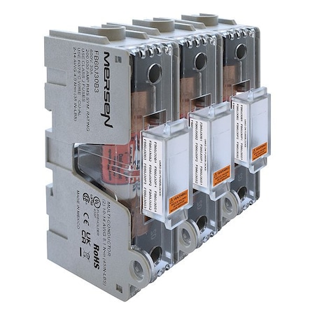 Mersen Fuse Block, 105.4 mm L, 600 V DC FB60J30B3