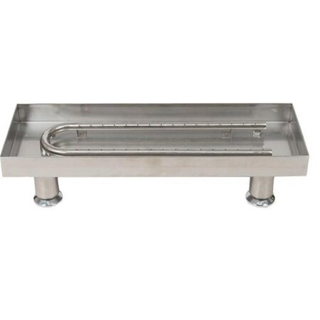 Dagan Burner Pan with U-Straight Burner, Stainless Steel UBPS-24