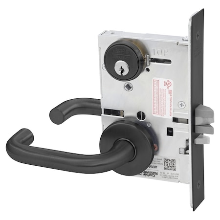 Corbin Russwin Storeroom or Closet Mortise Lock, LW Lever, A Rose, Black Suede Powder Coat ML2057 LWA BSP