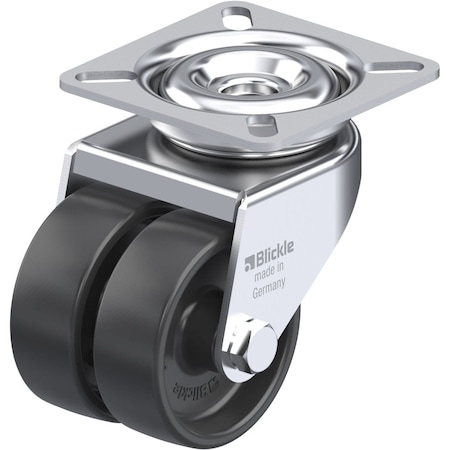 Zoro Select Plate Caster, Swivel, 2 13/16"H LDA-POA 50G