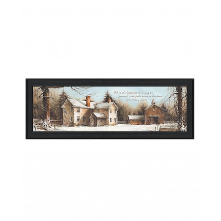 Homeroots Peace In This Home Black Framed Print Wall Art 407391