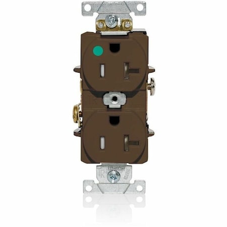 Leviton Plugs&Rcptcls, 20A, 125VAC, Brn, PBT, PK1 T8300