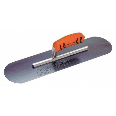 Kraft Tool Pool Trowel, 14"L, Blue Steel, Round CF277BPF