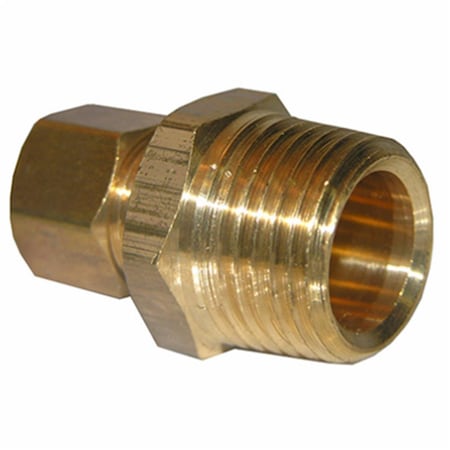 Larsen Supply Co 0.62 Compression x 0.37 in. Male Pipe Thread Brass Adapter 208049