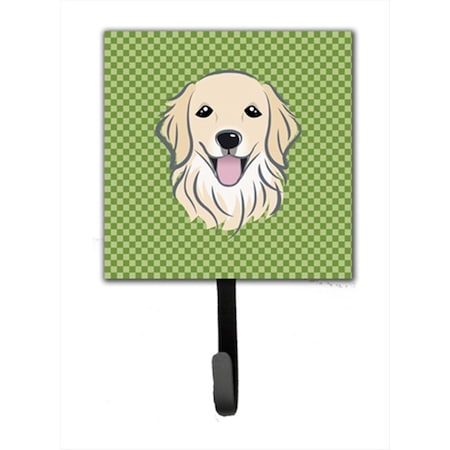 Carolines Treasures Green Checkered Golden Retriever Leash or Key Holder BB1137SH4