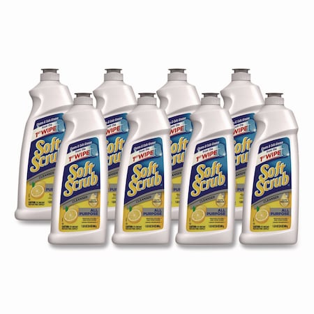 Soft Scrub Scrub Cleansers, Bottle, 24 oz, Lemon, 8 PK 0 23400 07224 8