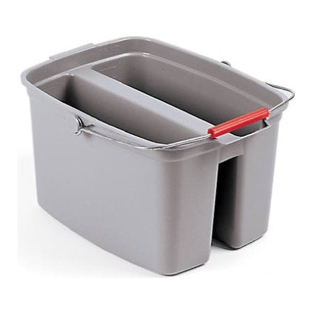Rubbermaid Commercial Pail 19Qt 2 Well Plasgry FG262888GRAY
