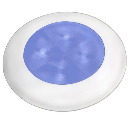 Powerhouse 24V Blue LED Round Courtesy Lamp - White Bezel PO2942318