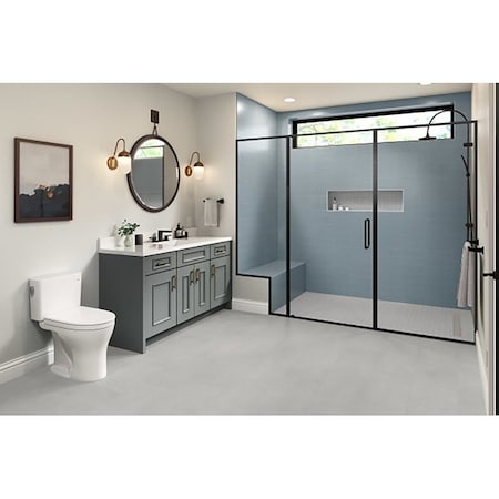 Emser Tile Sterlina II Series Porcelain Tile, 24 in L Tile, 12 in W Tile, Rectified Edge, Gray, 8PK F20STERGR1224