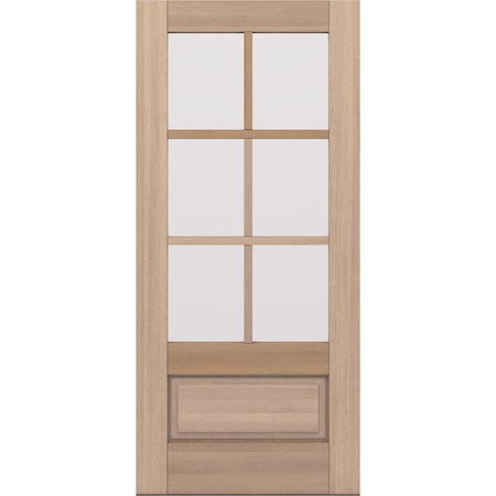 Doornmore G7506, 37.75" x 82" ( 36" Door) Right Hand, Mahogany SDL 6 Lite, 3/4 Lite Exterior Door G7506-SW-3680_1_RI