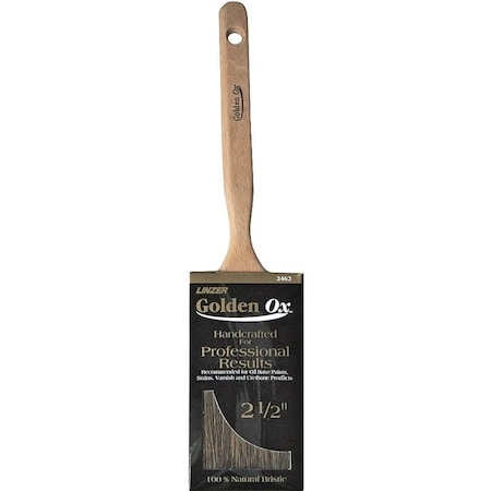 Linzer WC Paint Brush, 212 in W, 234 in L Bristle, Very Fine China Bristle, Flat Sash Handle 2462-2.5