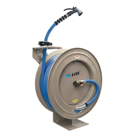Ag-Lite Heavy Duty Hose Reel with 100% Rubber Hose 3/4in. GHT, Wall Mount, 500 PSI ALWR5850-CR