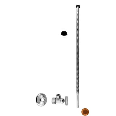 Westbrass .5 in. Nom x .38 in. x 20 in. Corrugated Riser Kit - Round - Antique Copper D105K20-11