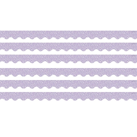 Teacher Created Resources Composition Purple Scalloped Border Trim, 35 Feet Per Pack, 6PK TCR9317