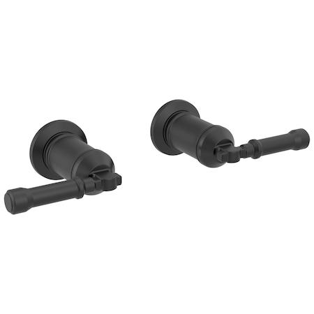 Delta Broderick Wall Mount Bathroom Faucet Handle Kit-Lever In Matte Black H585BL