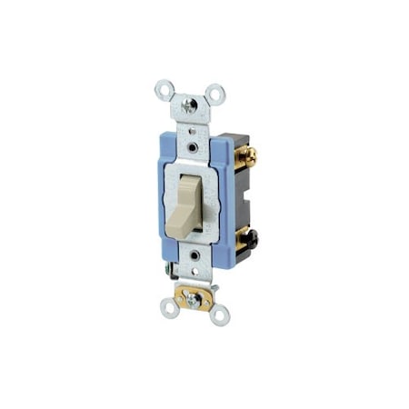 Leviton Wall Switch, 1/2 hp, Toggle, 15 A, Ivory 1203-2I