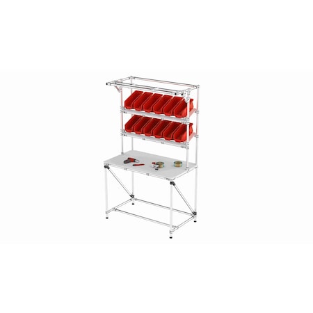 Trilogiq Workbench With Picking Shelves. 21329-01
