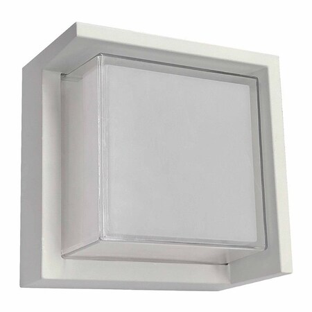 Westgate Square w/Semi Top Cover Outdoor IP65 Dbl Lens 12W 650LM CRI90 Selectable CCT 3000/4000/5000K WHITE LRS-H-MCT-C90-WH