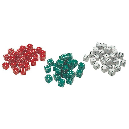 Learning Advantage Dot Dice, Red/Green/White, 36PK 7366