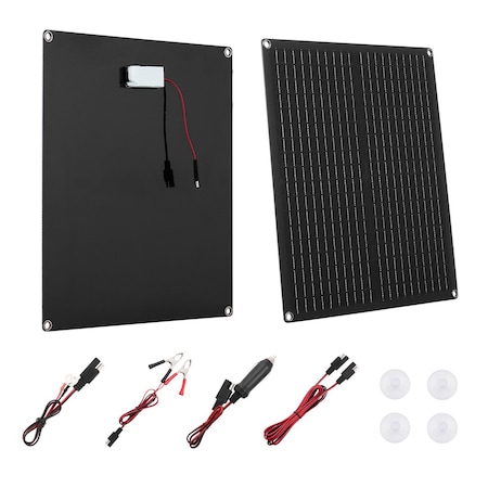 Vevor Solar Battery Charger Maintainer 12V Solar Panel Trickle Charging Kit 30W